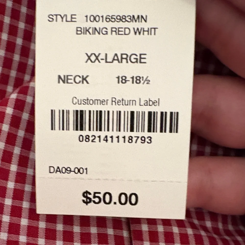 Club Room Red Maroon Gingham Dress Shirt - Picture 11 of 11